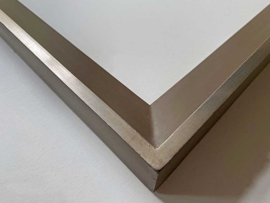 Taupe filet argent 