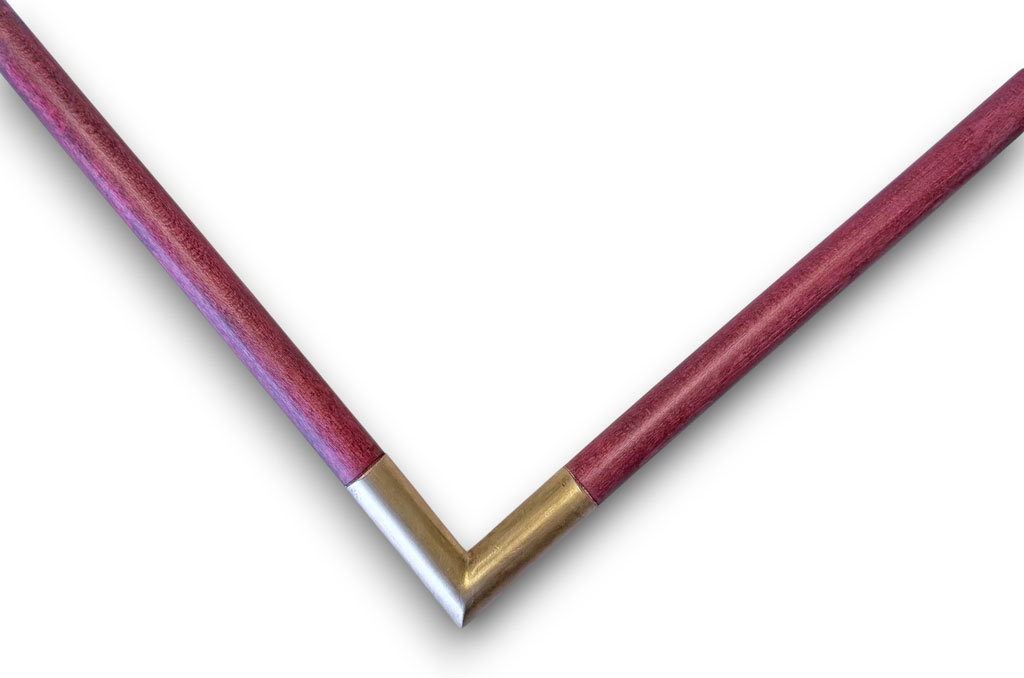 Jonc 3 haut 45 Rouge chine angles or