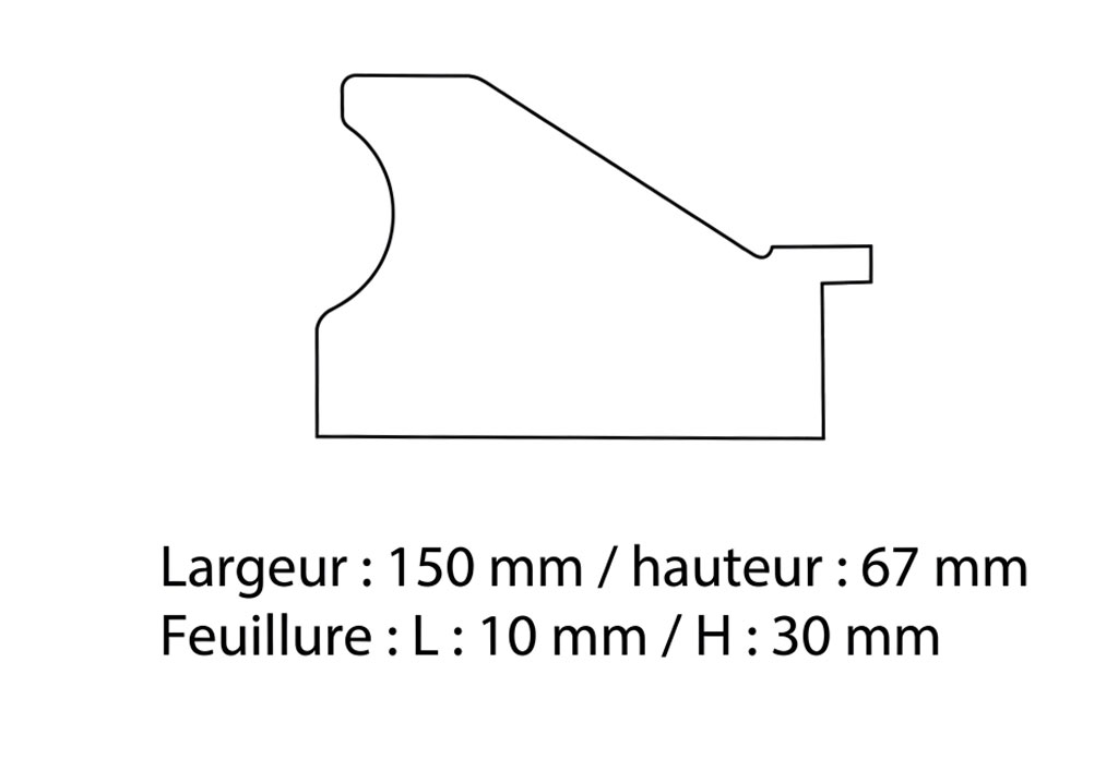 Durix haute L: 150 mm / H: 67 mm